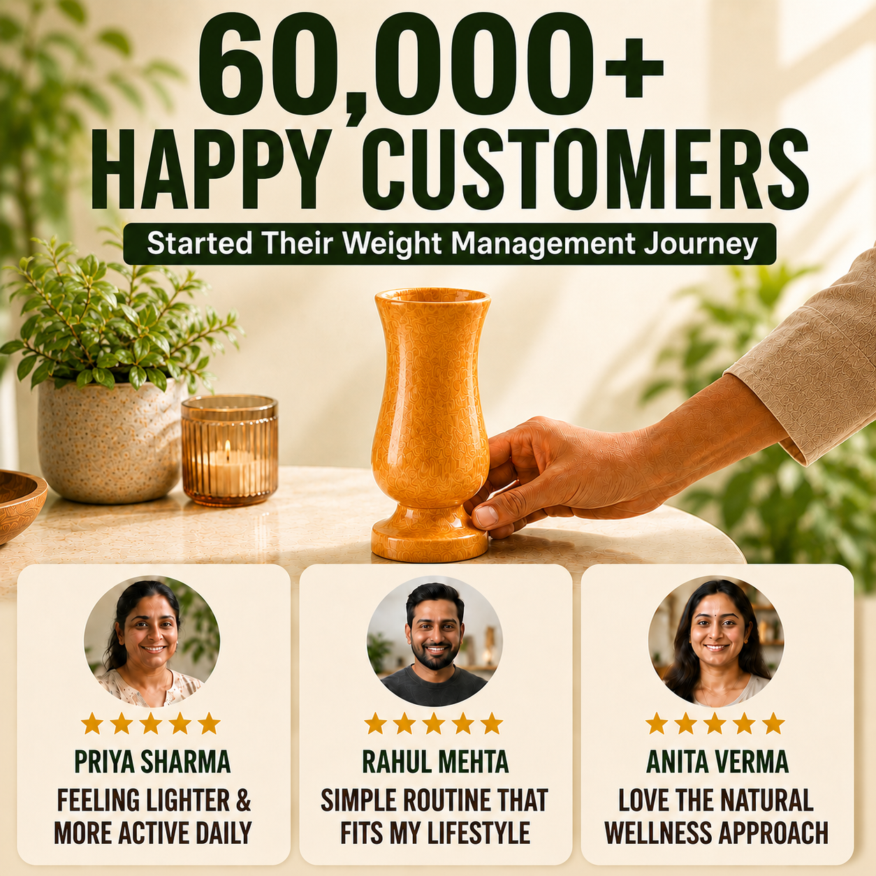 Neem wooden water glass lifestyle